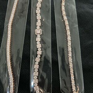 Silver bracelets and silver earrings